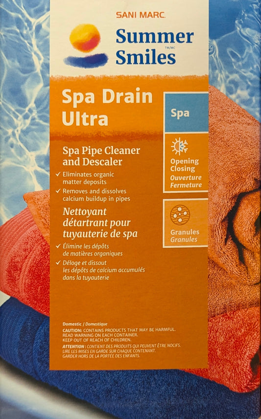 Summer Smiles | Spa Drain Ultra Kit - Spa Pipe Cleaner and De-Scaler