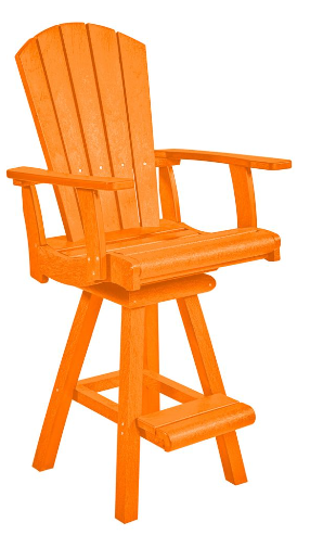 C.R. Plastics | Swivel Pub Arm Chair