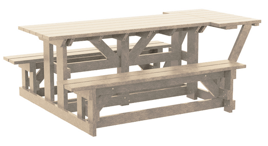 C.R. Plastics | 72" Rectangular Picnic Table (Wheelchair Accessable)