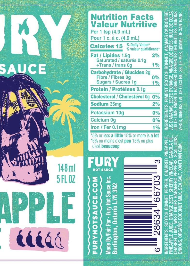 Fury | Pineapple Yardie - Jamaican Scotch Bonnet Hot Sauce